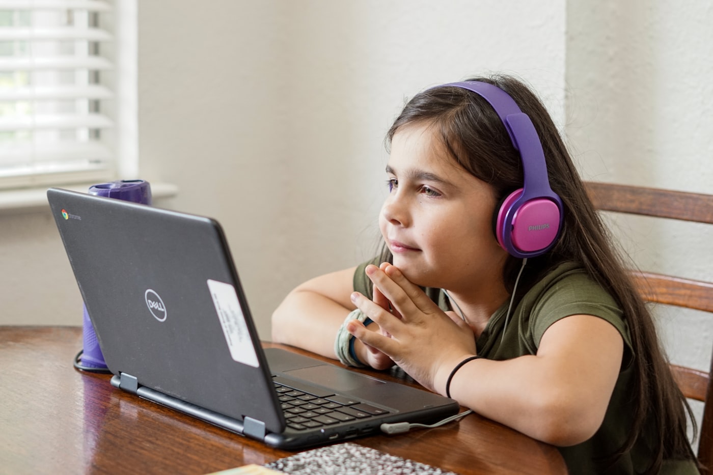 A student pausing to re-read a question before answering